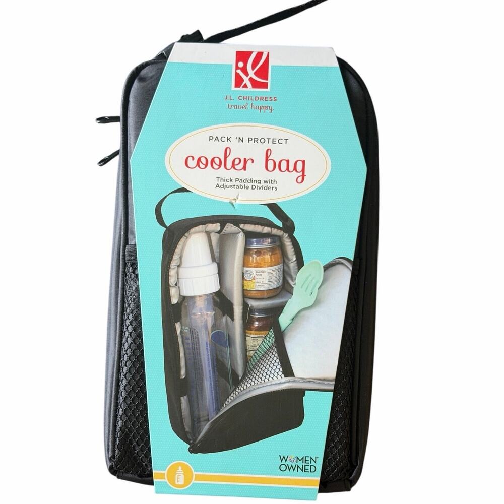 J.L. Childress Pack N Protect Cooler Bag Glass Bottles Insulated Travel New